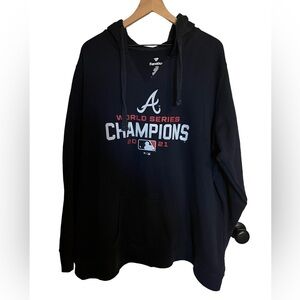 Atlanta Braves Fanatics Women's 2021‎ World Series Plus Size Hoodie Navy 3X